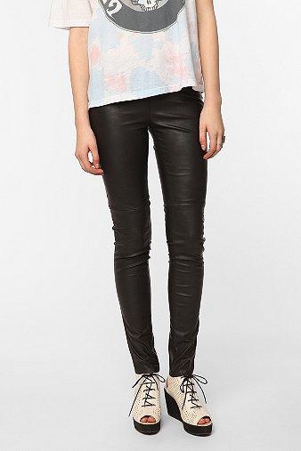 Emily D Vegan Leather Legging - Black - Xs